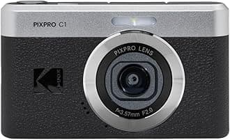 Pixpro C1 – Ultra-Compact Digital Camera | 13MP BSI CMOS, 4X Zoom, 2.8" LCD Screen, LED Flash, Built-in Battery – Black