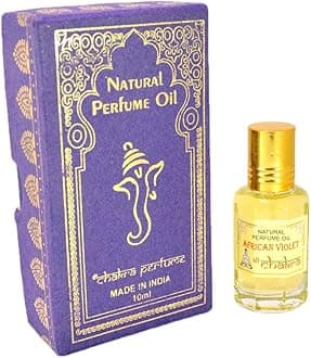 Chakra African Violet Natural Perfume Oil - 10 ml - Roll on Bottle