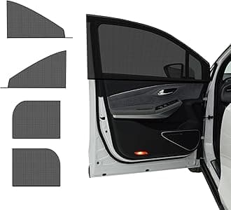 Ohleats 4 PCS Car Window Shades, Auto Front Rear Side Window Sun Shades for Block Heat & UV Protection, Breathable Mesh Baby Window Screen Covers, Universal Car Accessories (SUV)