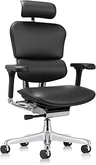 by Eurotech Seating Leather Swivel Chair, Black (High Back)
