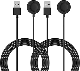 Compatible with Michael Kors Gen 4/Gen 5/Gen 6 Smart Watch Charger, 3.3ft Replacement Magnetic Charger for Michael Kors Gen 5E MKGO, Gen 5 Lexington/Bradshaw, Gen 4 Runway/Sofie/MKGO (Black&Black)