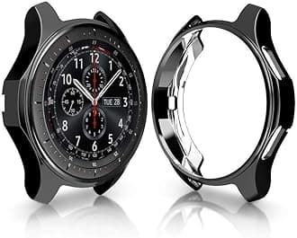 M.G.R.J® Soft TPU Bumper Case Cover for Samsung Gear S3 / Galaxy Watch 46mm (2018) (Not Fit for 46mm 2021) (Flexible|Silicone|Black)