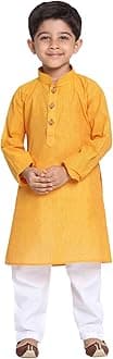 JBN CreationBoys Pure Cotton Kurta Pyjama Set - Ethnic Elegance for Festivals | Comfortable Traditional Pure south handloom cotton kurta pyjama for Kids