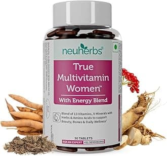 Multi Vitamin Women - 30 Tablets | True Multivitamin Women Supplement With Vitamin C, Vitamin B, Vitamin D, Iron & Magnesium | Boost Energy, Strengthen Bones, Nourish Hair & Overall Health