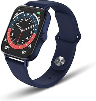 Pebble Cosmos, Bluetooth Calling smartwatch 1.7' HD Screen with SPO2, Built in Thermometer, Multi Sports Modes and 24 Hour Health Tracking (Cobalt Blue)