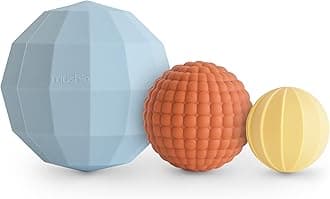 mushieSilicone Nesting Spheres Sensory Toy (Powder Blue) | Pack of 3