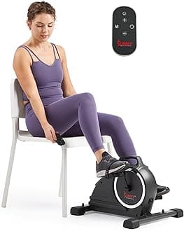 Sunny Health & Fitness Dual Function Smart Motorized Mini Bike Trainer, Under Desk Exercise Machine for Senior Training, Arm/Leg Cardio Cycle Workout, Free SunnyFit App Bluetooth Link-SF-B020029SMART