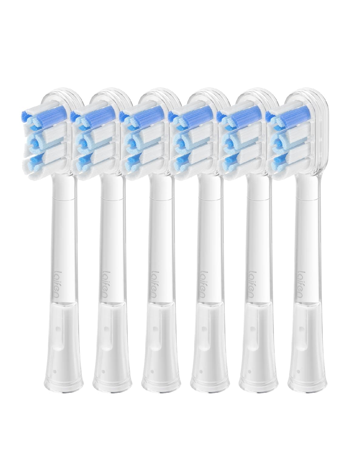 Cushioned Toothbrush Heads 6 Pack, New 2025 Version Replacement Heads Compatible with Wave/Wave Special Electric Toothbrush (Super-Clean)