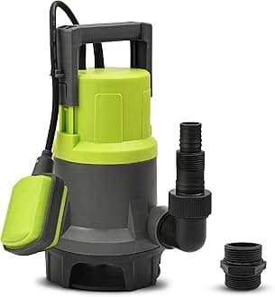 Electric Submersible Water Pump 400W 13000L/H, with Float Switch and Hose Connector, Drain Clean Water from Garden Pond Swimming Pool Hot Tub Spa Rain Barrel