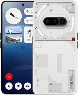 Nothing Phone (3a) 256 GB - mobile phone with 50 MP front camera, 30x ultra zoom, 50W fast charging and 6.77" FHD+ flexible AMOLED display - White