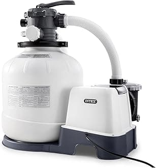 Intex 26679EG Krystal Clear 2150 GPH Pump & Saltwater Sand Filter Saltwater System, Grey