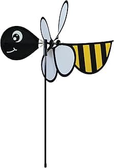 In the Breeze Baby Bug Bee Wind Spinner - Silk Screened Details - Fun Spinner for your Flower Pot's, Garden and Yard