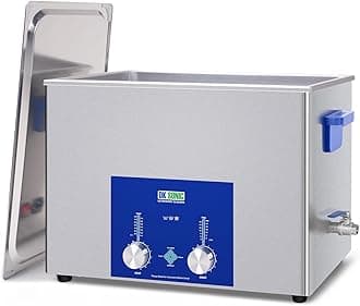 Industrial Ultrasonic Cleaner 37L,720W Commercial Sonic Cleaner with Encoded Timer,Heater&Basket, Multiple Functions for Carburetors, Motorcycle Engines, Chains