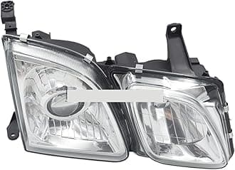 Front Headlights. Compatible for Lexus LX470 1998-2007 2-Piece Front Headlights with Glass Lens (Color : Xenon Type, Size : LH and RH)