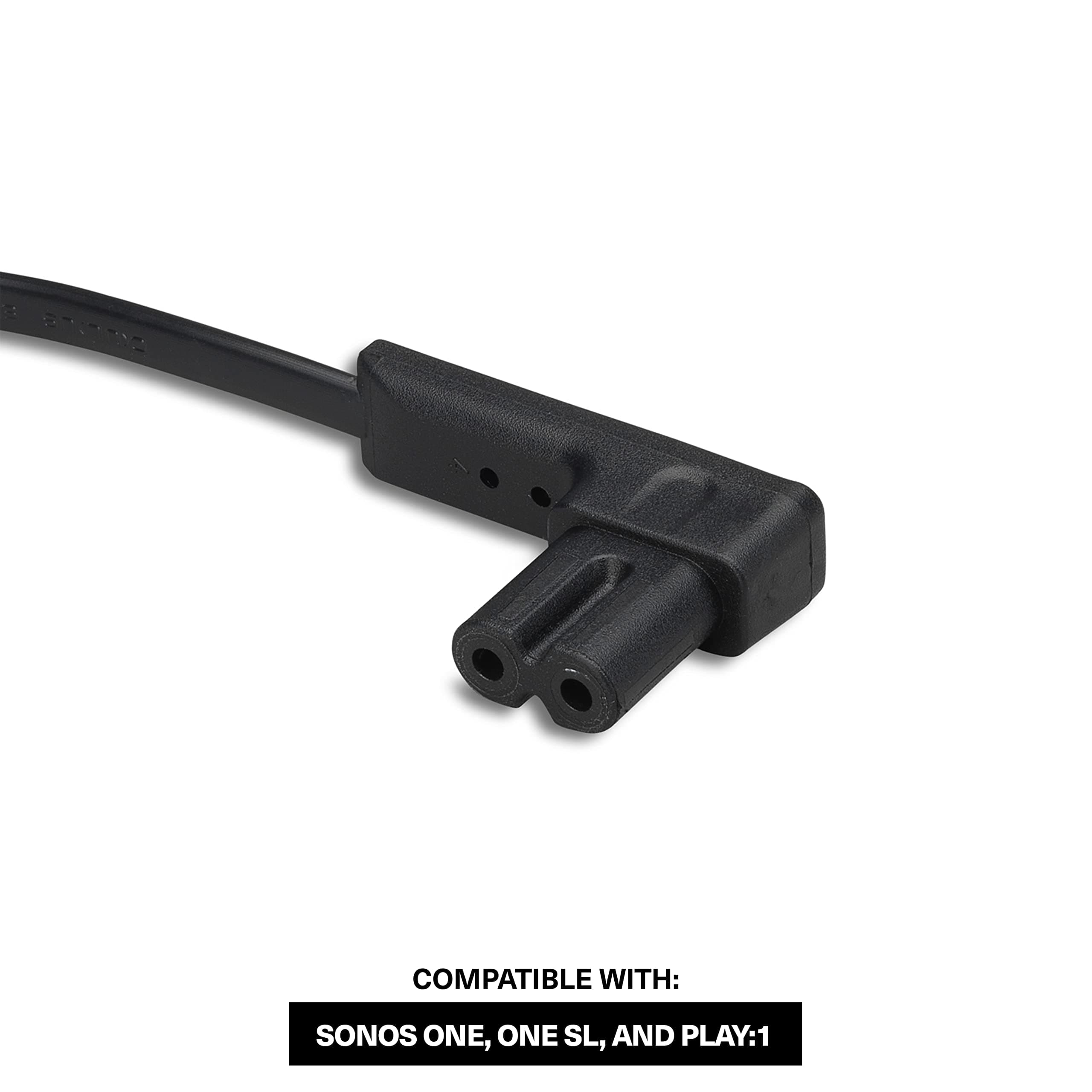 Flexson 5m Power Cable for Sonos One, One SL and Play:1 - Black (UK)