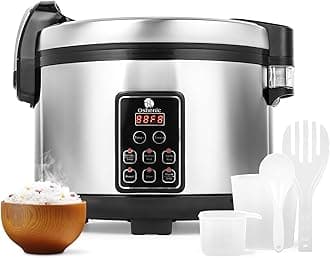 Commercial Rice Cooker,15.85QT/84 Cups Cooked Rice,15L Extra Large Capacity Rice Cooker & Warmer,1350W Fast Rice Cooker With LED Display,Nonstick Inner Pot,Multi-Function Electric Rice Maker