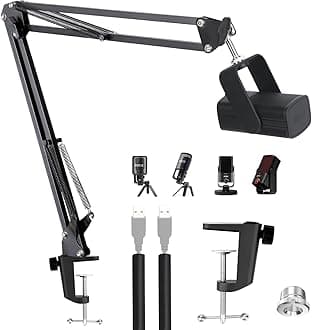 Rode NT-USB Mic Arm - Compatible with NT USB+/Mini/XCM-50, Boom Arm with Cable Sleeve by YOUSHARES