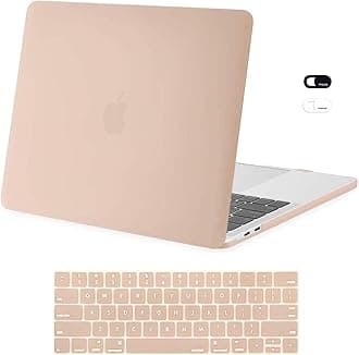 MOSISO Compatible with MacBook Pro 13 inch Case M2 2025, 2024, 2023-2016 A2338 M1 A2251 A2289 A2159 A1989 A1708 A1706, Plastic Hard Case&Keyboard Skin&Webcam Cover for MacBook Pro 13.3, Camel