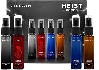 VILLAIN Heist Combo - 4 x 8ml | Premium Perfume Gift Set For Men | Eau De Parfum | Long Lasting Fragrance | Luxury Gift Kit