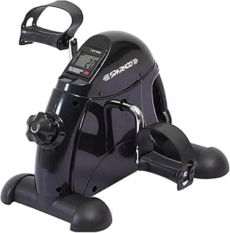 Sparnod Fitness Arm & Leg Mini Exercise Bike, Adjustable Resistance, Portable Under Desk Pedal Exerciser for Home & Office Workout, Compact Steel Frame, 120kg Capacity
