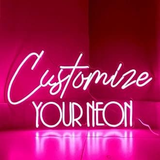 Custom Neon Signs, Neon Sign Customizable for Wall Decor, Personalized Neon Sign for Wedding Birthday Party Bedroom Bar Salon Business Shop Name Logo Lights Sign