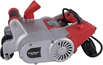 Wall Groove Cutting Machine, 1100W Electric Concrete Saw Handheld Wall Chaser Brick Cement Slotting Machine Red Brick Notcher Groover for Cement Cover Wall