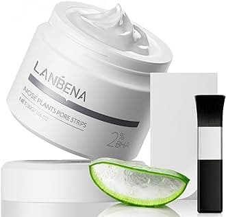 2.0 Blackhead Remover, Nose Plants Pore Strips Deep Cleansing Peel off Mask with Salicylic Acid, Amazonian White Clay, 60Pcs Nose Strips Black Heads Remover from Face