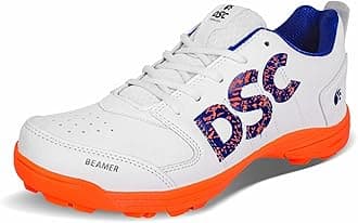 DSC Men's Beamer Cricket ShoesDSC Beamer Cricket Shoes Size 8 UK (Fluro Yellow-White), Beamer-Fluro Yellow-White-8