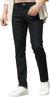 Men's Slim Fit Solid Jeans Stretchable