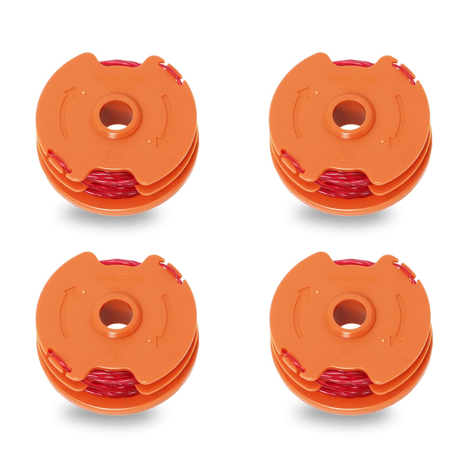 PowekaStrimmer Spool Compatible with Argos McGregor 18V Cordless Trimmer Replace MET6032 MET4530 MET3525,MCT1825(Pack of 4)