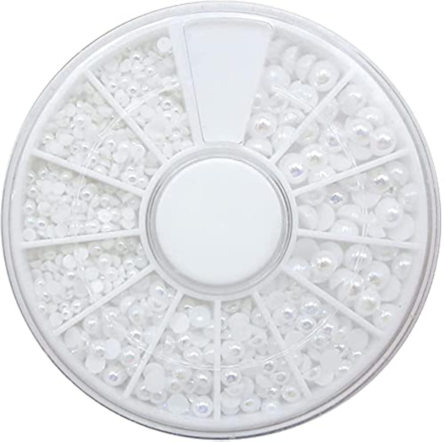 Half Flatback Pearl Beads, 620 Pcs Round Beads for Nail Art Decor and Custom DIY(2/3/4mm)