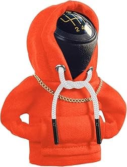 Yajeea Car Gear Shift Hoodie, Funny Mini Hoodie Car Decor, Winter Warm Universal Fit Shift Knob Cover, Automotive Interior Accessories Gift
