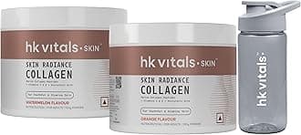 HealthKart HK Vitals Skin Radiance Collagen Powder (Orange & Watermelon, 100g Each), Marine Collagen with Sipper | Collagen Supplements for Women & Men