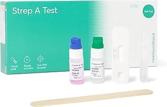 Strep A Test Kit-Home Self-Test for Throat Infections -Accurate & Rapid Result in Under 5 Minutes -Detect Streptococcus A Bacterial Infection-Certified by CE Single Person Test Kit