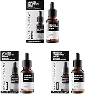 - Advanced Hair Growth Serum | 3% Redensyl, 4% Anagain, 3% Baicapil, 1% Capilia Longa, Rosemary, Biotin & Rice Extract | Hairfall control & Hair Density | Women & Men | (30ml-Pack of 3)