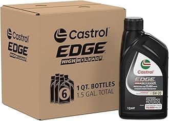 15D539-6PK Edge High Mileage SAE 5W-20 Advanced Full Synthetic Motor Oil, 1 Quart, 6 Pack