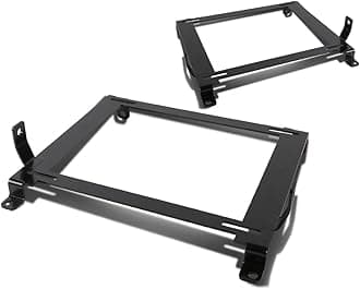 DNA MOTORING SBK-LM-HC06 Pair of Low Mount Racing Bucket Seat Mount Brackets Compatible with 06-11 Civic, Black