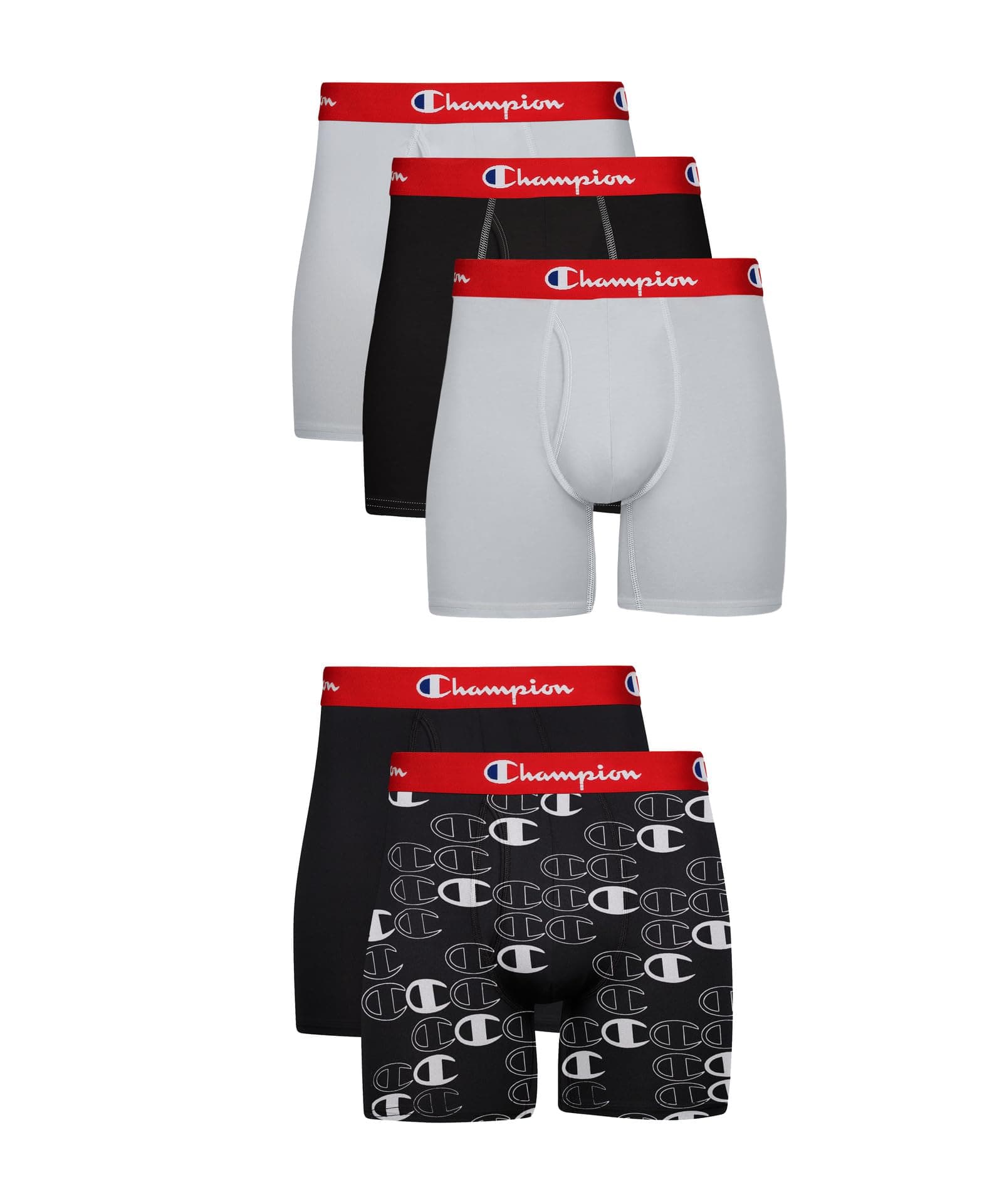 mens Everyday Active Lightweight Stretch Boxer Briefs - 5 Pack Boxer Briefs (pack of 5)