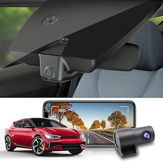 Fitcamx Dashcam Car Front and Rear Compatible with Kia EV6 GT GT-Line Light Wind 2022-2025, OEM Dashcam 2K 1440P+1080P Video WiFi, G-Sensor, Loop Recording, WDR, Easy to adjust, with 64GB card