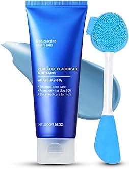 Zero Pore Kaolin Clay Mask, Blackhead Remover Mud Mask - Clay Face Mask For Deeply Cleansing, Acne, Blackhead & Oil Control | Non-Irritating Pore Minimizer (1 Pack)