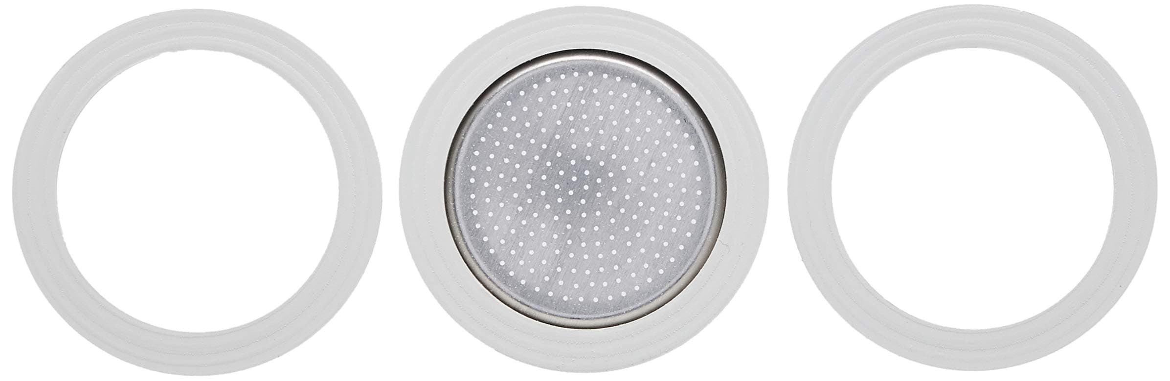 Replacement Gaskets and Filter for 1 Cup Moka / Break / Dama / Mini Express Espresso Makers (1-CUP Size)