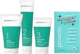 - Clean 3 Step Acne Routine w/ Pimple Patches- Sulfur Acne Treatment Cleanser, Azelaic Acid Serum, and Facial Moisturizer for Sensitive, Acne-Prone Skin- 30 Day Acne Kit with Pimple Patches