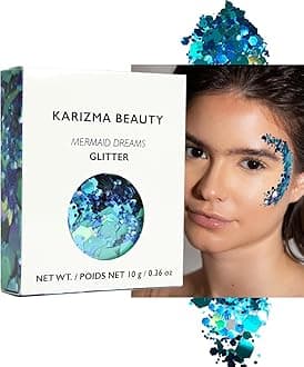 KARIZMA Mermaid Dreams Glitter Set - 10g Chunky Face, Hair, Eye & Body Glitter for Women. Rave & Festival Accessories