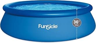 Funsicle Quickset 12' x 36" Round Above Ground Swimming Pool, with FiltraBoost 800 GPH Filter Pump, Type D Filter Cartridge & Repair Patch