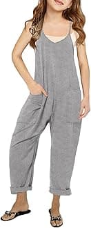 Cnkwei Girls Cnkwei Women V-neck Sleeveless Solid Jumpsuit With Pockets Modern