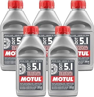 - (5 Pack) 100951 100% Synthetic Brake Dot 5.1 Brake Fluid 1/2 Liter or 500 ml