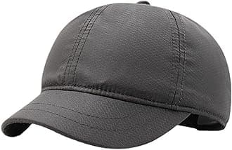 Baseball Cap, Unisex Vintage Short Brim Baseball Cap Men Women Dad Hat Adjustable Trucker Style Low Profile Caps Cycling Cap (Color : Gray)