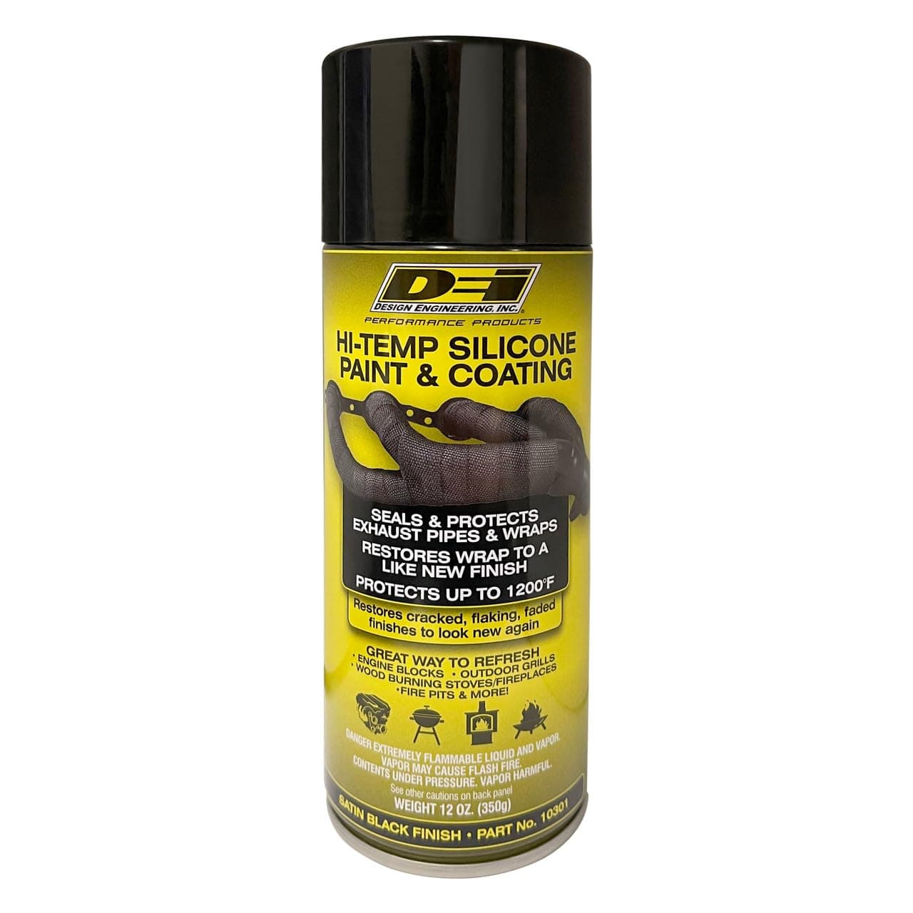 010301 High-Temperature Silicone Coating Spray - Black, 2 Pack