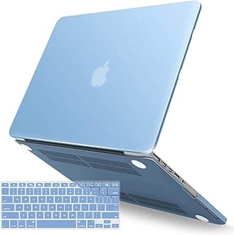 IBENZER Compatible with Macbook Pro 13 Inch Case 2015 2014 2013 end 2012 A1502 A1425, Hard Shell Case with Keyboard Cover for Old Version Apple Mac Pro Retina 13, Airy Blue, R13ARBL+1A