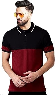 LEOTUDEMen's Matty Regular Fit Plain Polo T-Shirt